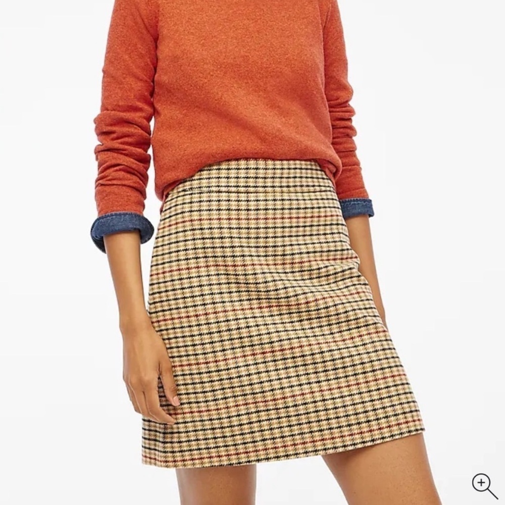 NWOT J. Crew Plaid Skirt